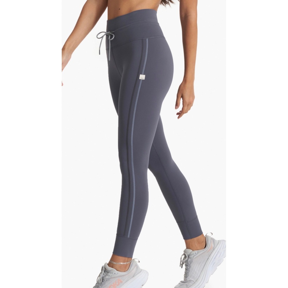 Vuori Daily Sport Leggings Charcoal Grey High Rise Drawcord Yoga Pants Women L